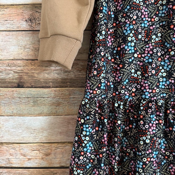 Boden Women's Mixed Media Twofer Sweatshirt Floral Print Maxi Dress Size 8 - Picture 10 of 10
